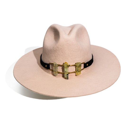 Triple Jade Stone Black Hat Band